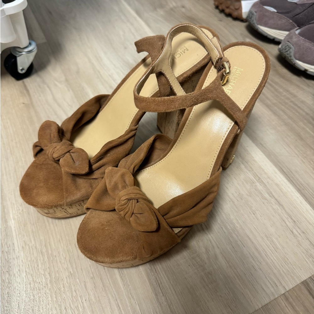 Michael Kors Brown, suede wedge heel